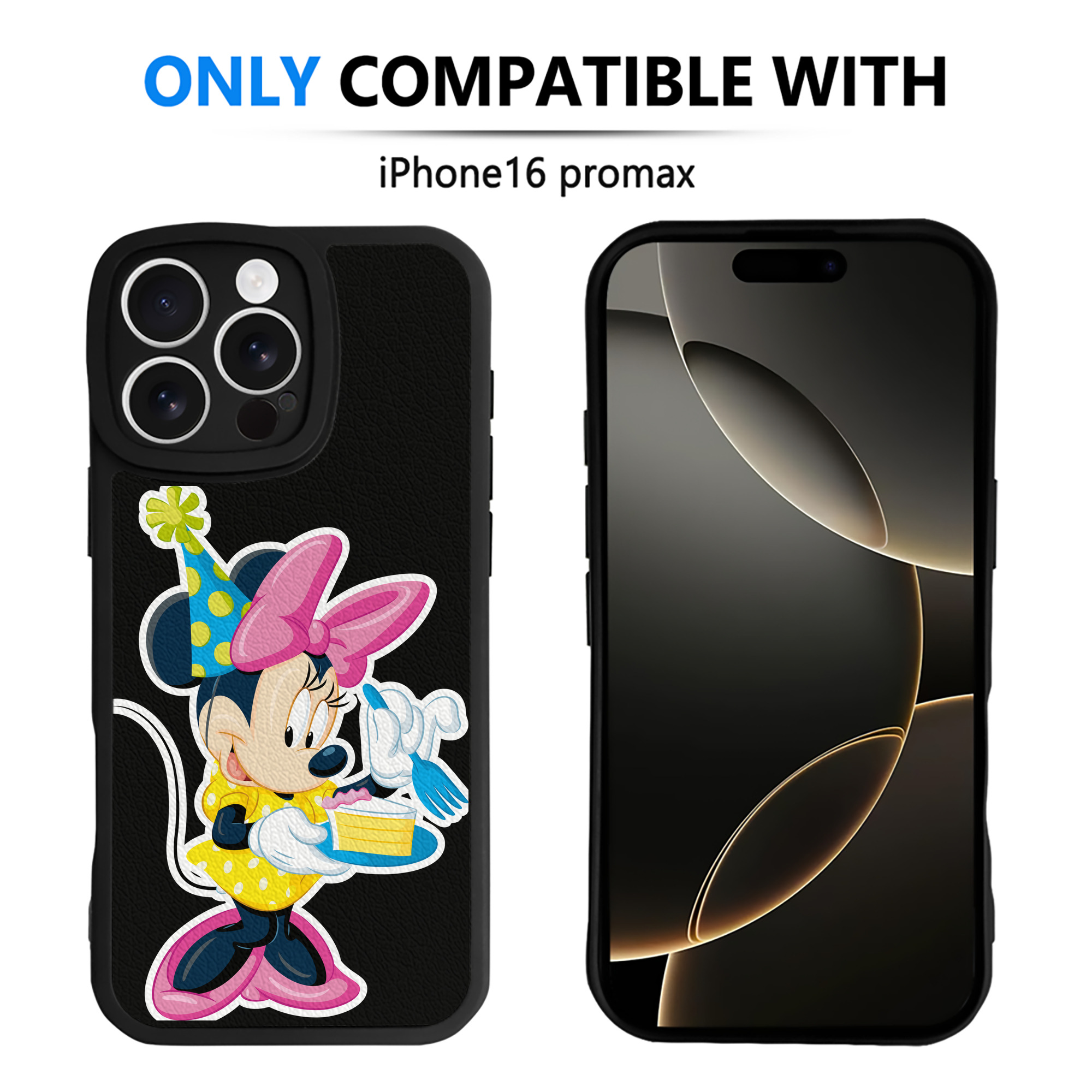 （画像用） ミッキーマウス Mickey Mouse 【iPhone 16シリーズ対応】シリコンスマホケース（レザー調） 材質：シリコン